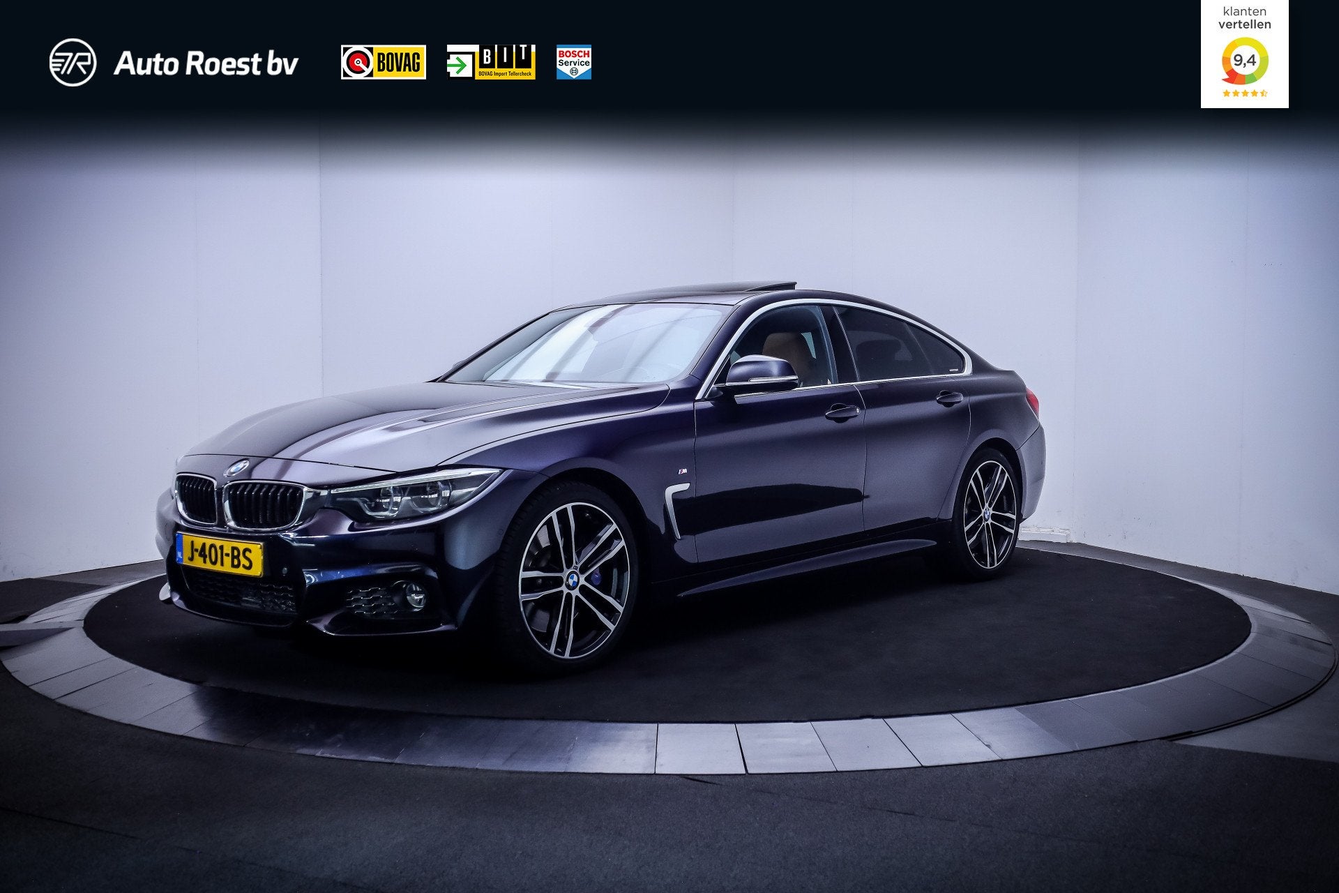 BMW 4 Serie Gran Coupé 430iA M-SPORT ORIGINEEL NL SCHUIFDAK, Auto's, Achterwielaandrijving, Gebruikt, Euro 6, 4 cilinders