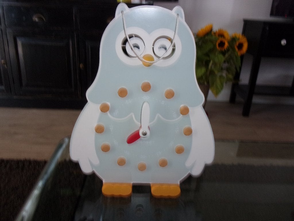 Grote Houten KLOK "UIL" 2 zijdig, SCHOOLBORD, als nieuw, Ophalen of Verzenden, Zo goed als nieuw, Overige typen