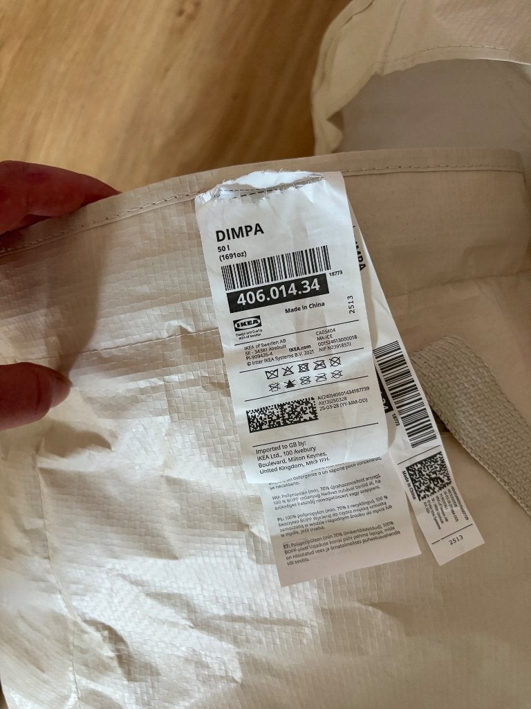 Ikea laundry bag, Ophalen, Zo goed als nieuw, Wit