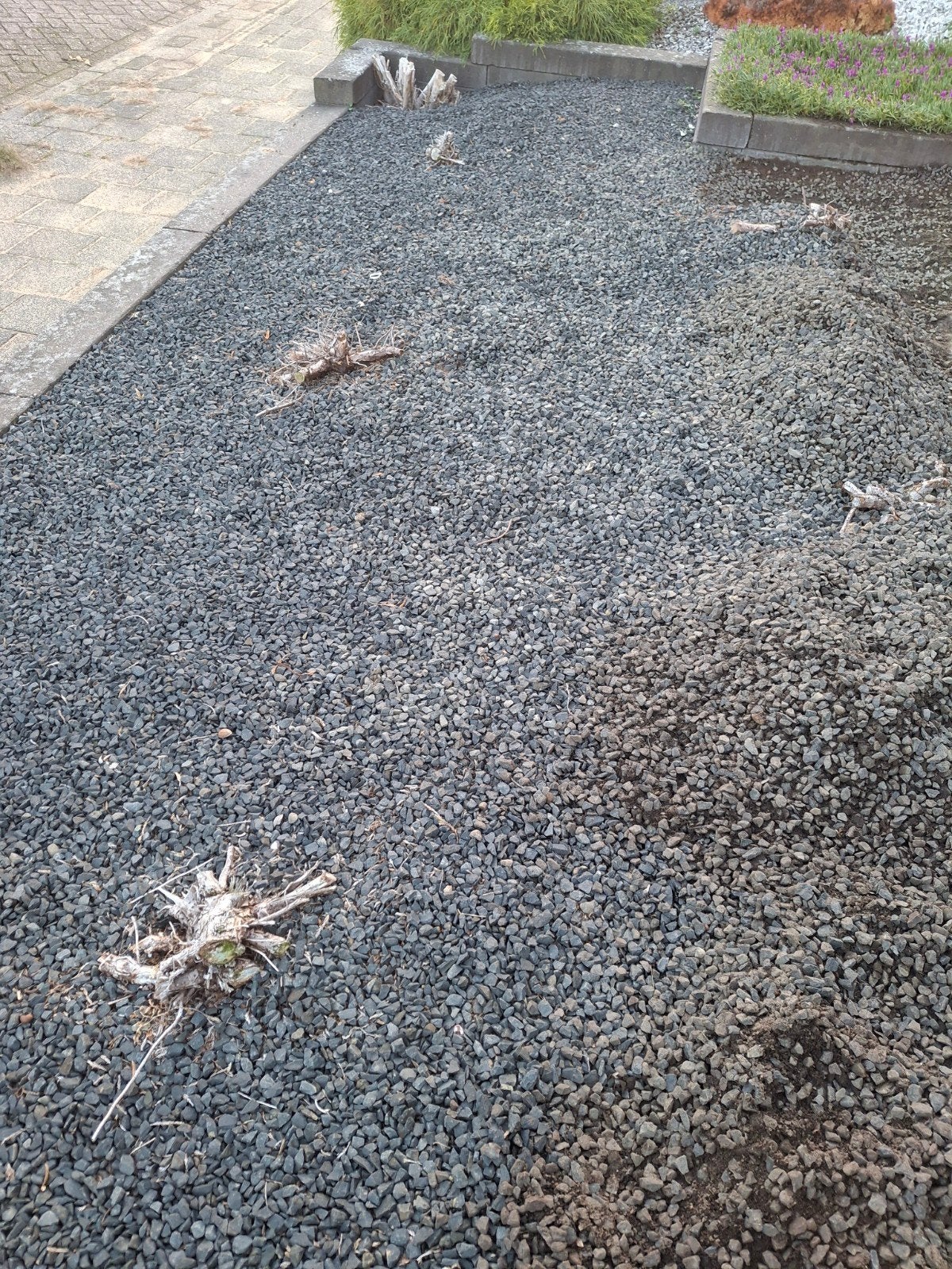 Donkergrijs siergrind voor tuin of oprit, Ophalen, Gebruikt, Grijs, Grind