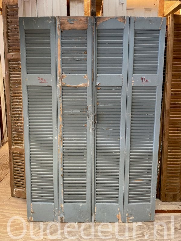 nr. L92a setje louvre blauw, Doe-het-zelf en Verbouw, Deuren en Horren