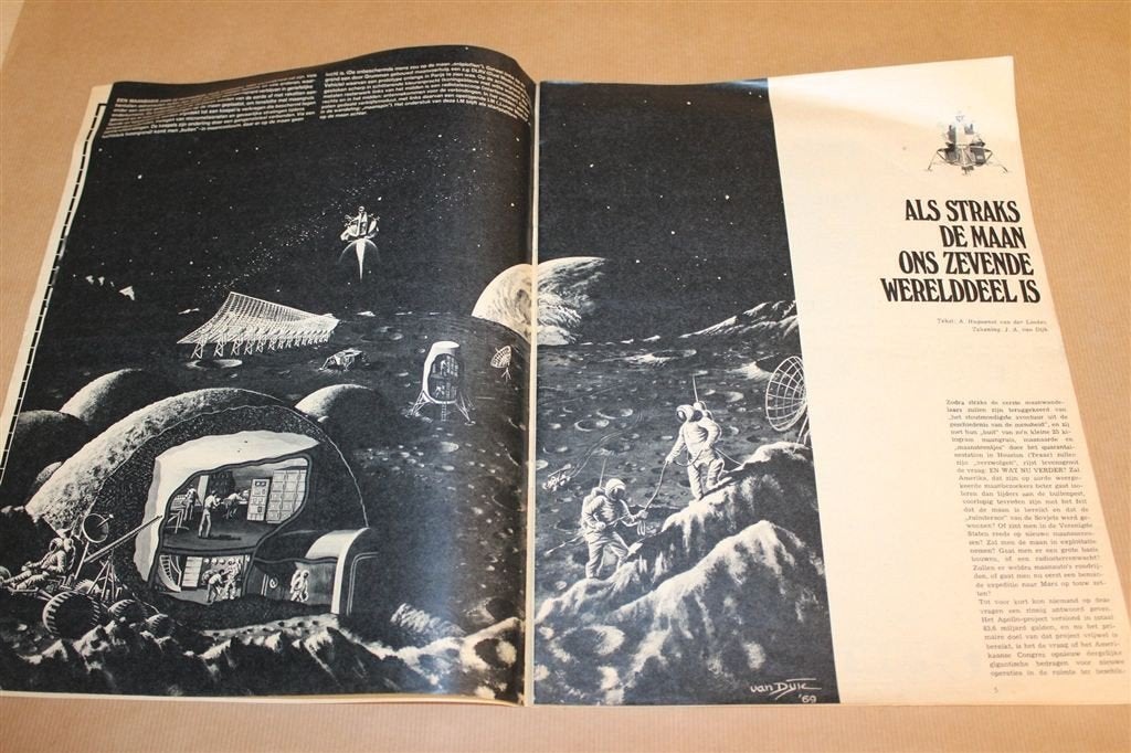 Wat Zoeken We op de Maan — Maanlanding — Vintage Uitg. 1969, Ophalen of Verzenden, Gelezen, Europa