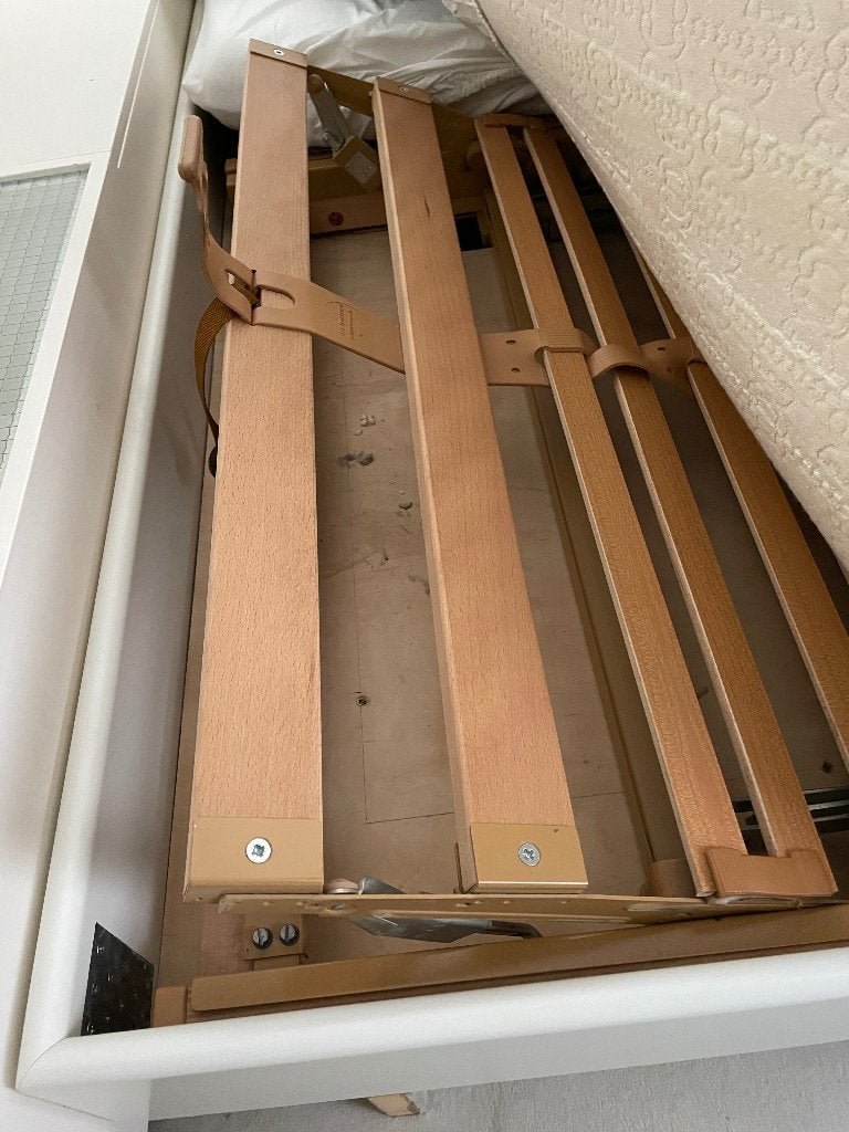 Lattenbodem Lattoflex, 2 stuks 200x90 met lage kast, Huis en Inrichting, Slaapkamer | Bedden, Ophalen, 90 cm, Eenpersoons, Wit