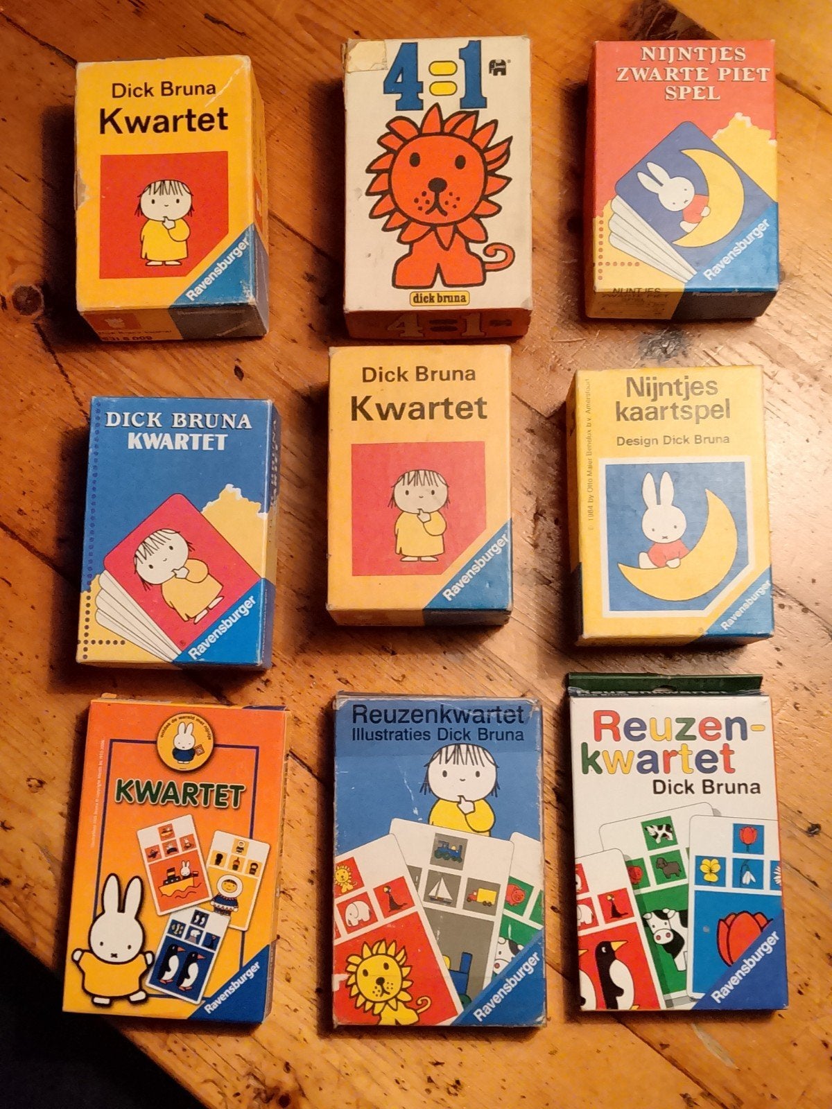 Vintage Dick Bruna Ravensburger Kaartspellen - Nijntje ., Een of twee spelers, Ophalen of Verzenden, Gebruikt, Ravensburger