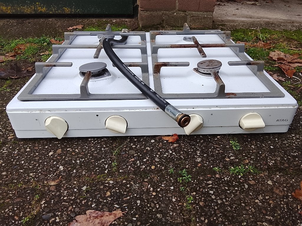 4 pits gaskooktoestel, Witgoed en Apparatuur, Ophalen, Gebruikt, Minder dan 85 cm, 4 kookzones