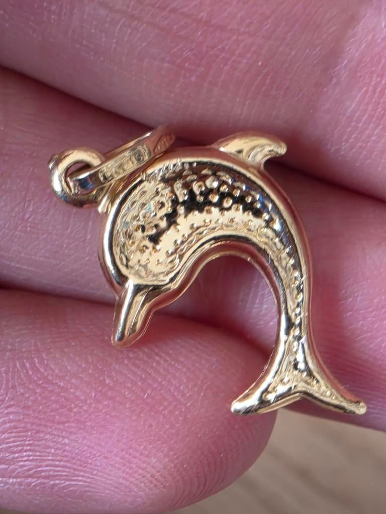 18 karaat massief goud hanger, Verzenden, Goud, Hanger