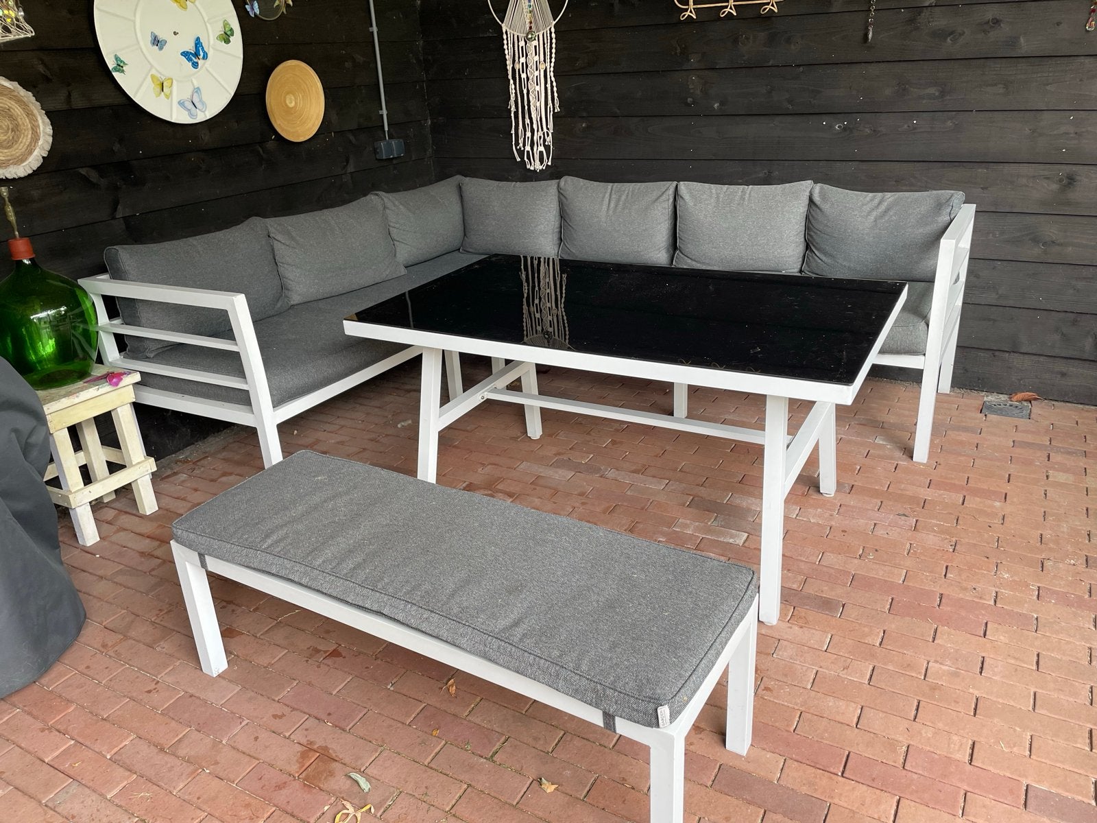 Lounge dinerset van Garden Impressions, Ophalen, Gebruikt, Aluminium, 8 zitplaatsen