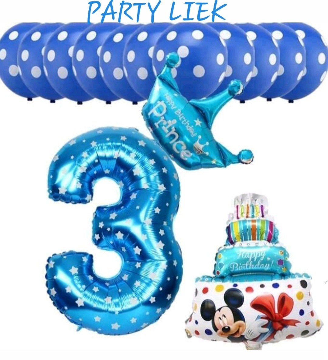 Mickey mouse ballonnen set nr M307, Ophalen of Verzenden, Nieuw, Versiering, Verjaardag