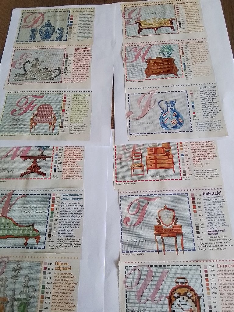 Borduurpatroon van abc meubels, Ophalen of Verzenden, Zo goed als nieuw, Handborduren, Patroon