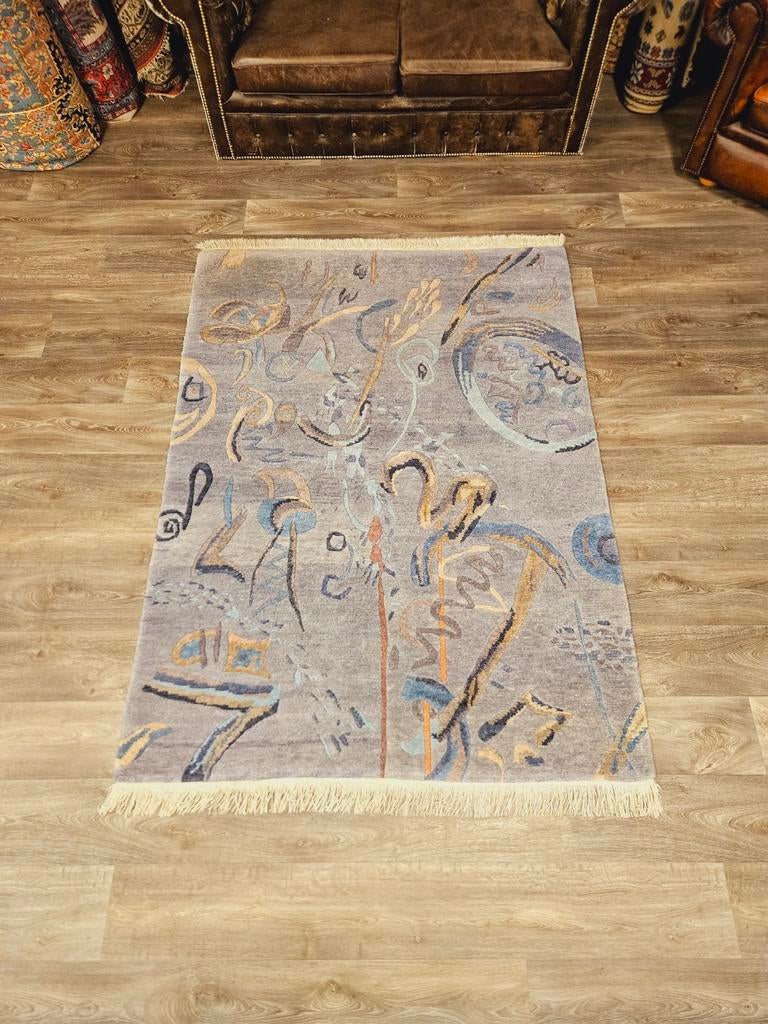 Handgeknoopt Tapijt uit Nepal. Heel Uniek! Dikke Wol!, Nepal, Crème, 150 tot 200 cm, 200 cm of meer
