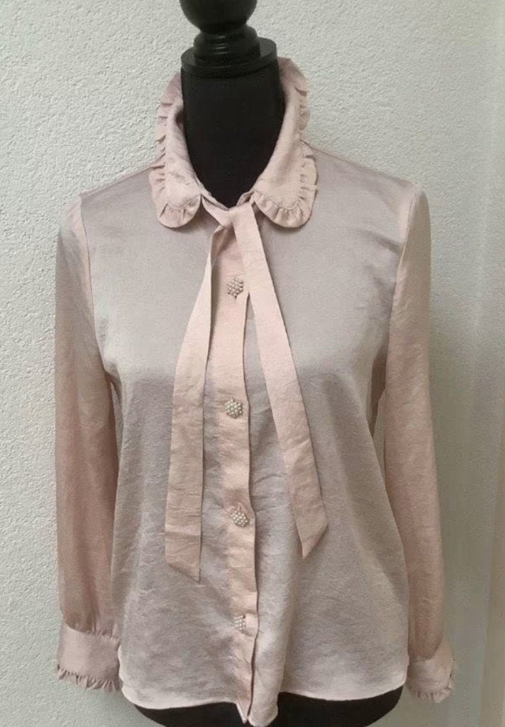 Beeldige zachtroze Zara blouse maat 38 // zgan, Ophalen of Verzenden, Zo goed als nieuw, Maat 38/40 (M), Roze