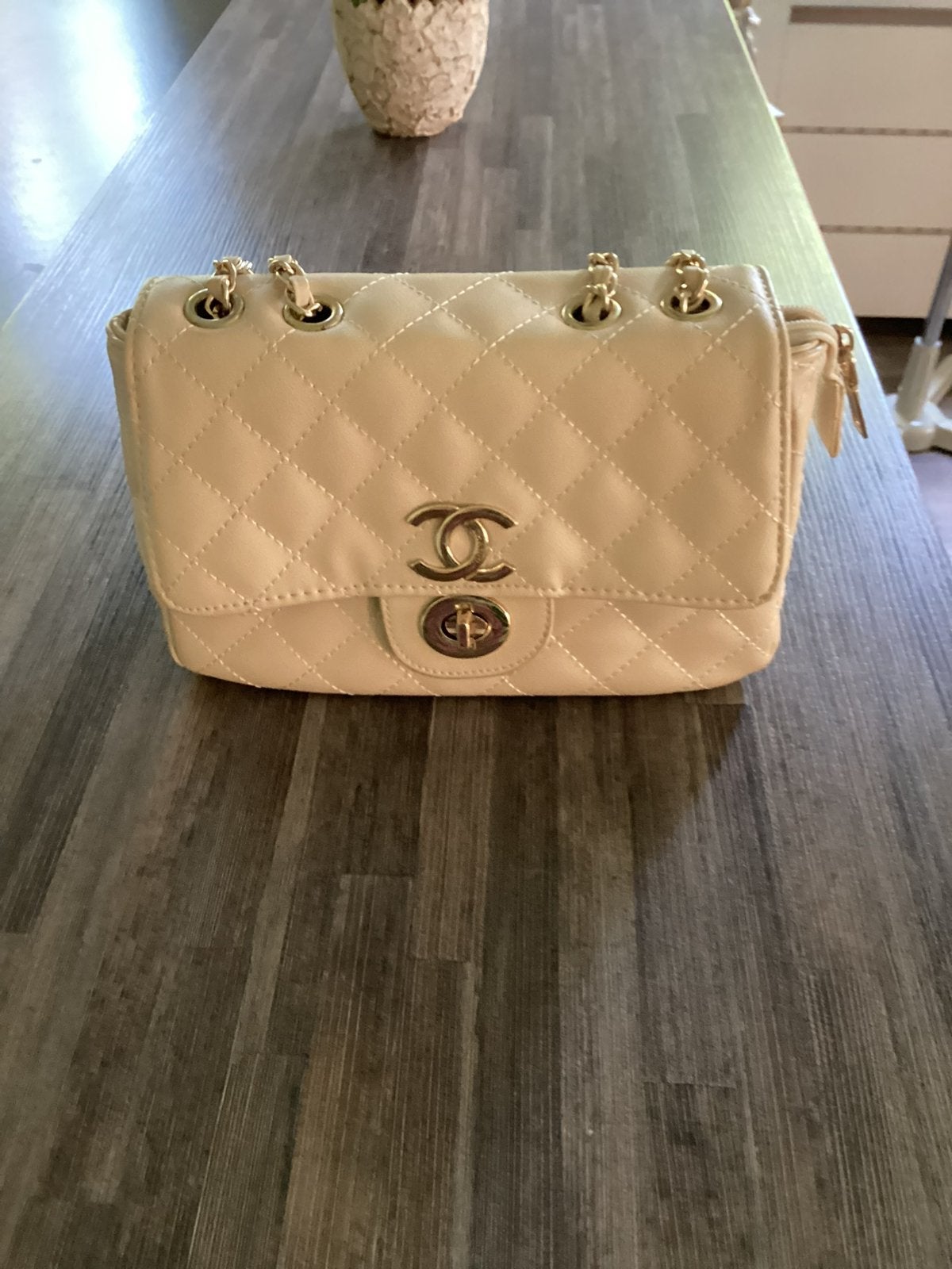 Mooie beige tas, Ophalen of Verzenden, Zo goed als nieuw, Beige, Handtas