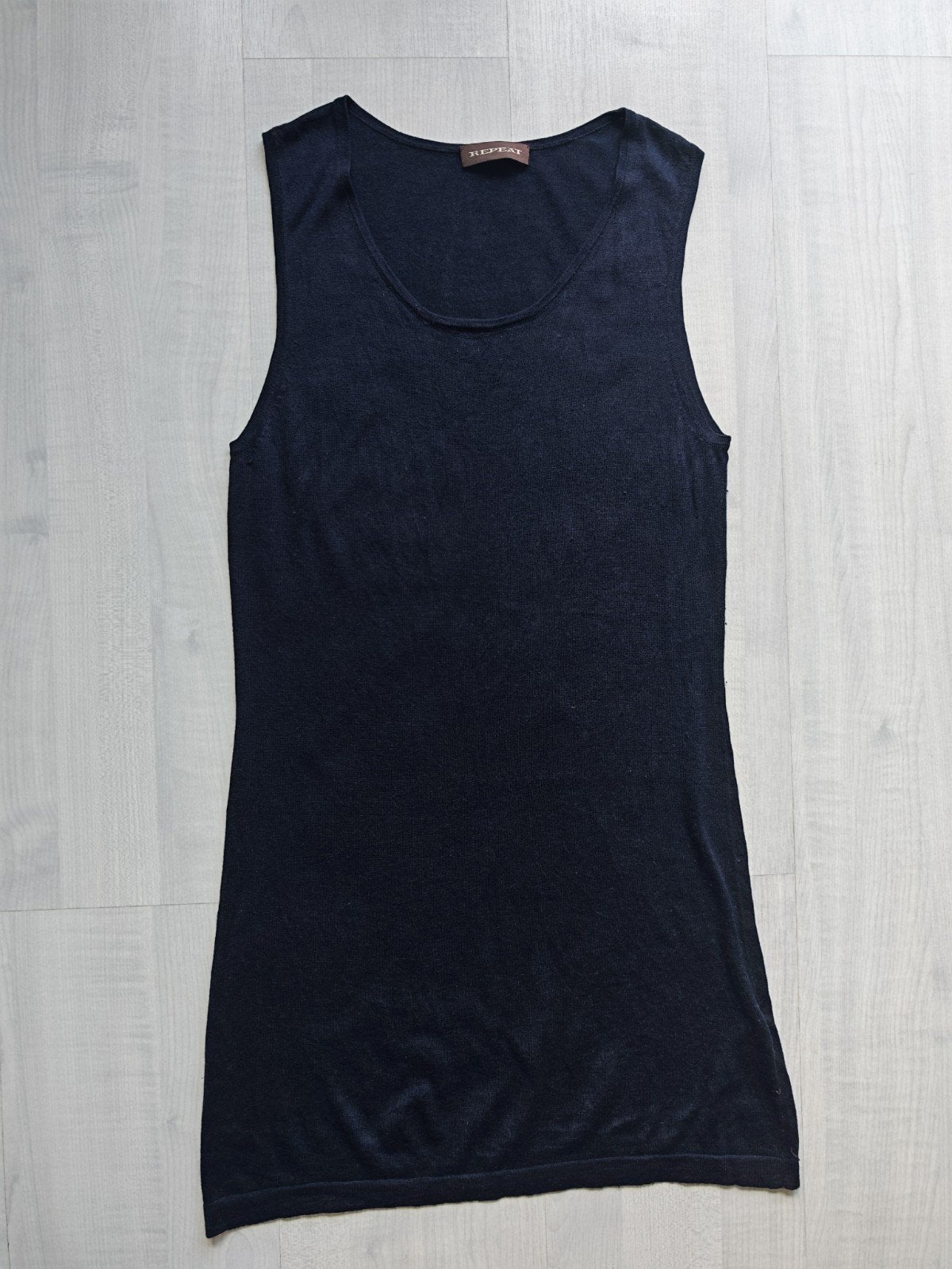 Repeat Zijde Kasjmier Top - Maat 38/M, Blauw, Ophalen of Verzenden, Zonder mouw, Gedragen