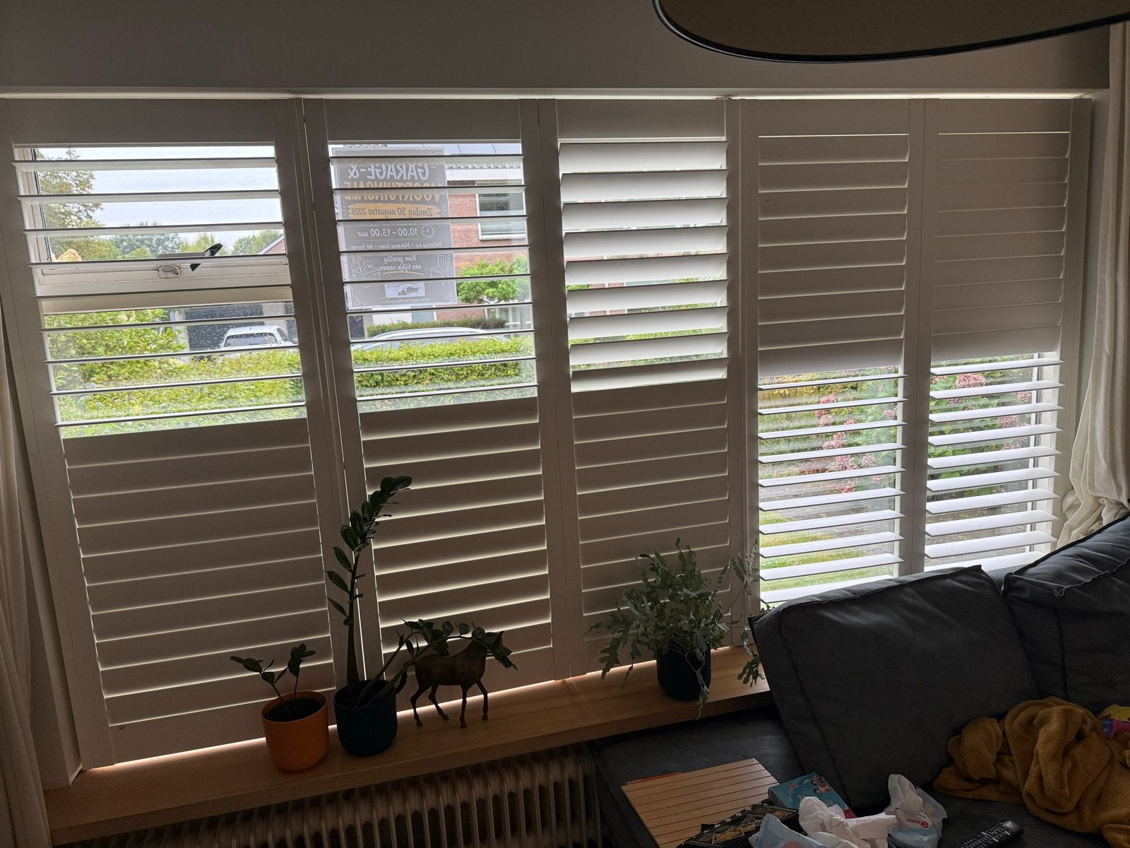 Jasno Shutters wit, 3 delen/ afm 3,14x1,67m, Ophalen, Gebruikt, Overige merken, Wit