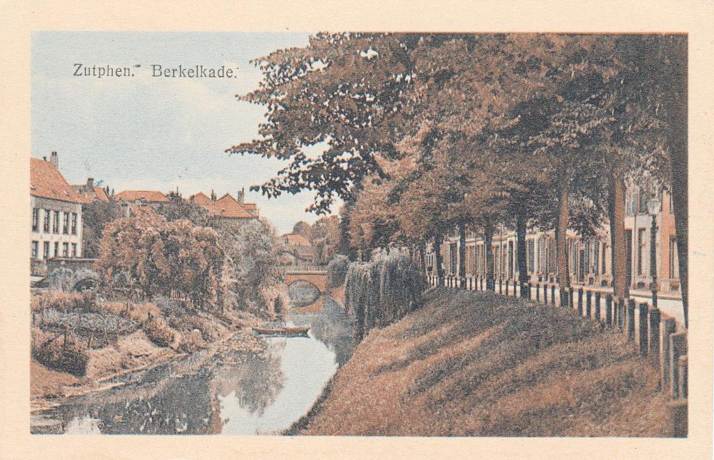 Zutphen   -   Berkelkade                    =0055=, Ophalen of Verzenden, 1920 tot 1940, Ongelopen, Gelderland