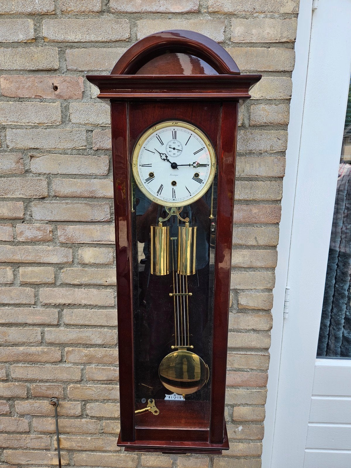 Kieninger wandklok 110 cm hoog, Antiek en Kunst, Antiek | Klokken, Ophalen