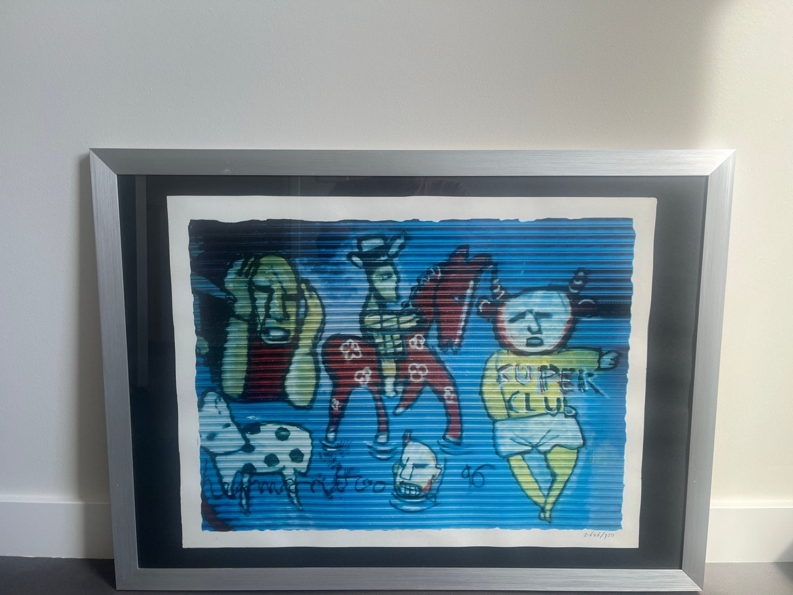 Herman Brood - Super Club - Zeefdruk, Gesigneerd, Ingelijst, Figuren, Papier/karton, Zeefdruk, Ophalen of Verzenden