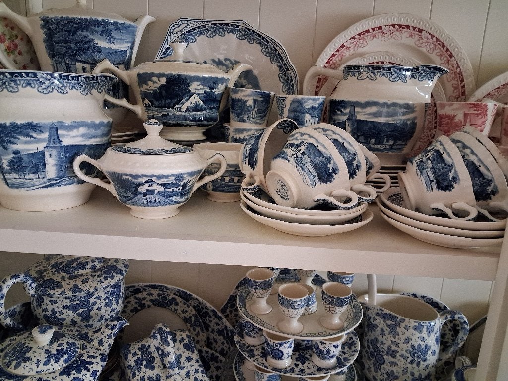 Boerenhoeve blauw, Ophalen of Verzenden