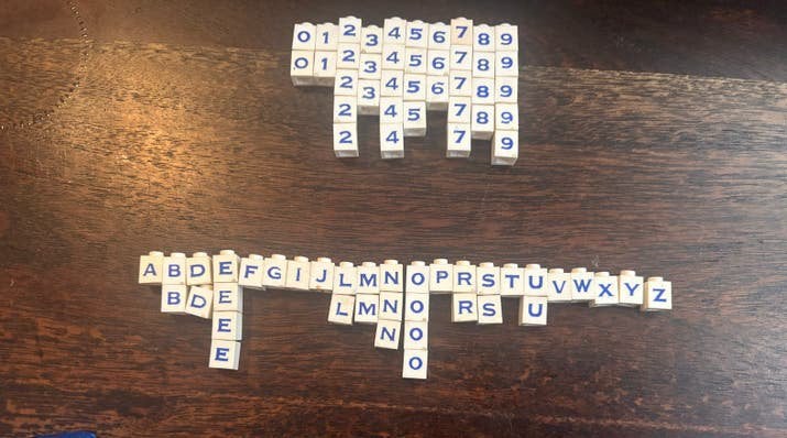 Vintage LEGO cijfers en letters jaren '50/'60, Ophalen of Verzenden, Gebruikt, Overige merken