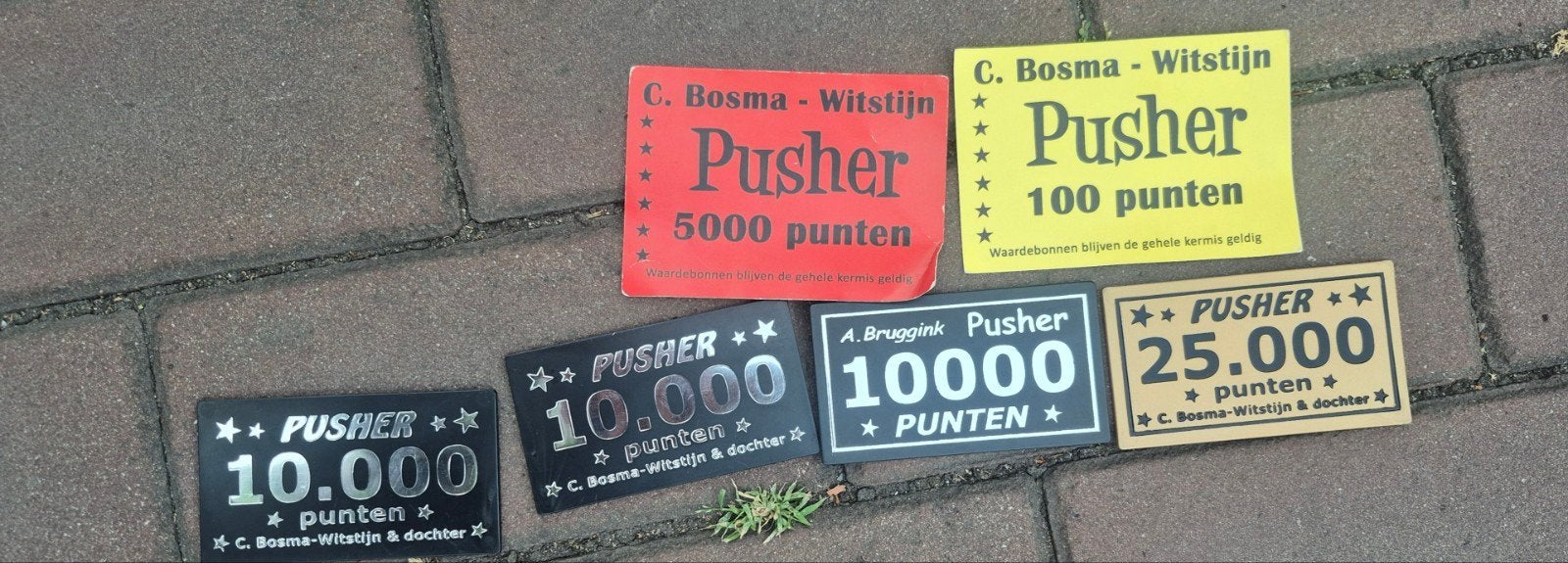 Pusher punten - kermis 60.100 punten, Postzegels en Munten, Penningen en Medailles, Ophalen of Verzenden