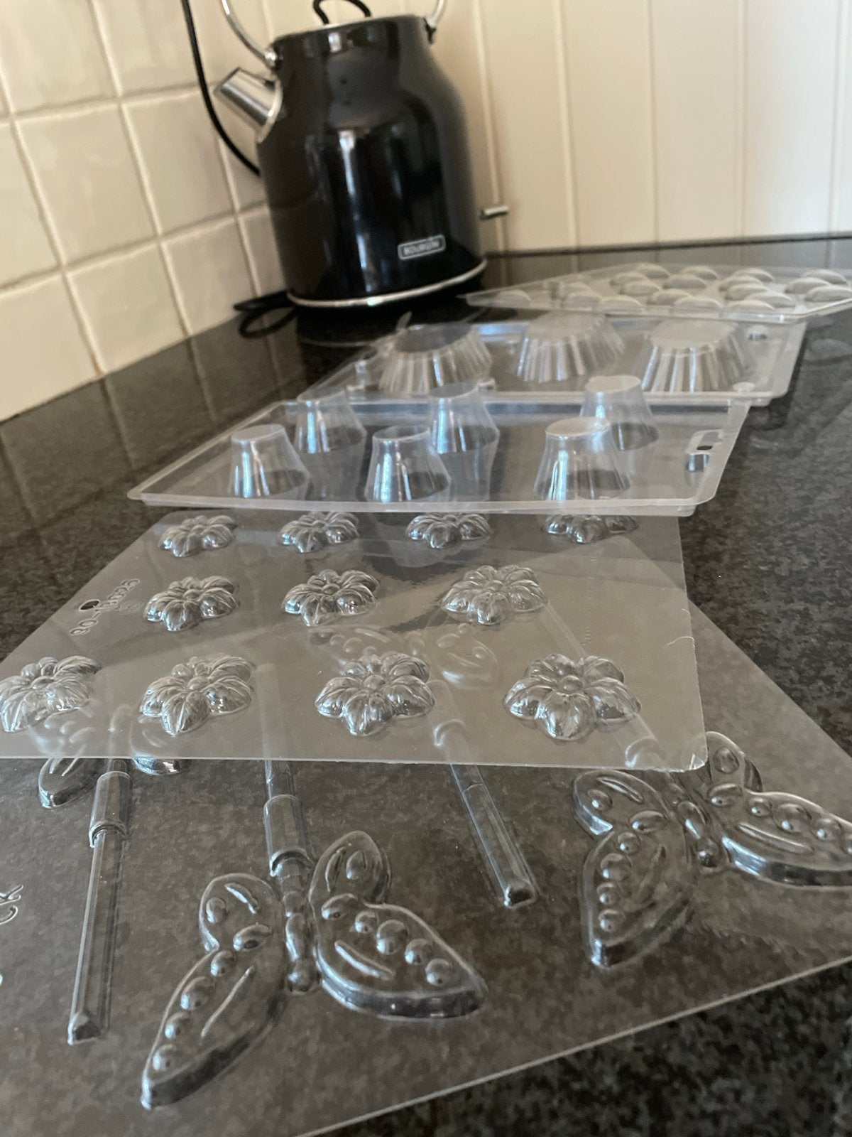 Chocolade vormpjes - diverse figuren, Overige typen, Ophalen of Verzenden, Gebruikt, Kunststof