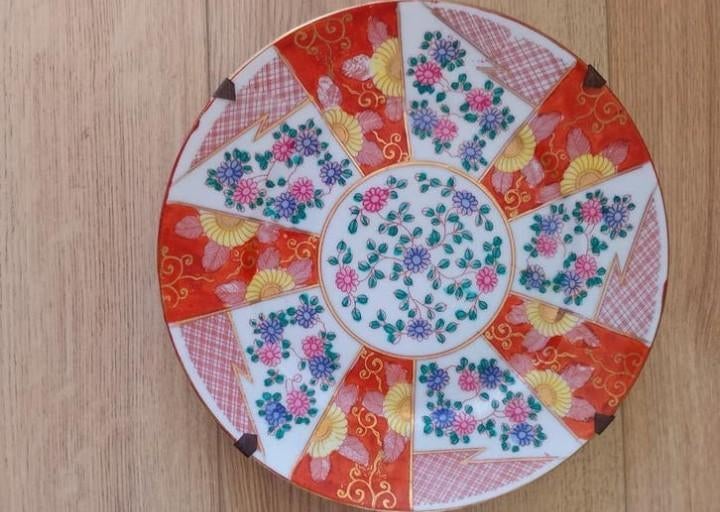 Japans Imari Porseleinen Wandbord 'Chrysanthemum Brocade', Ophalen of Verzenden