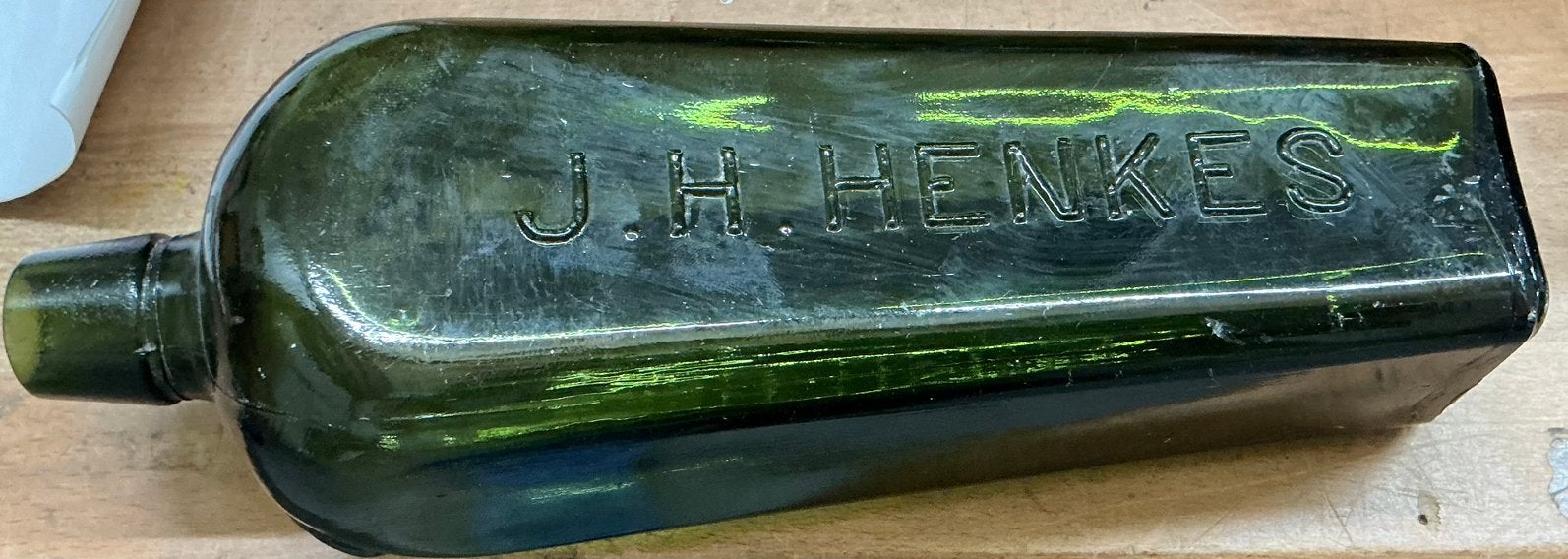 Oude lege fles HENKES distilleerderij, Ophalen of Verzenden, Gebruikt, Frankrijk, Overige typen