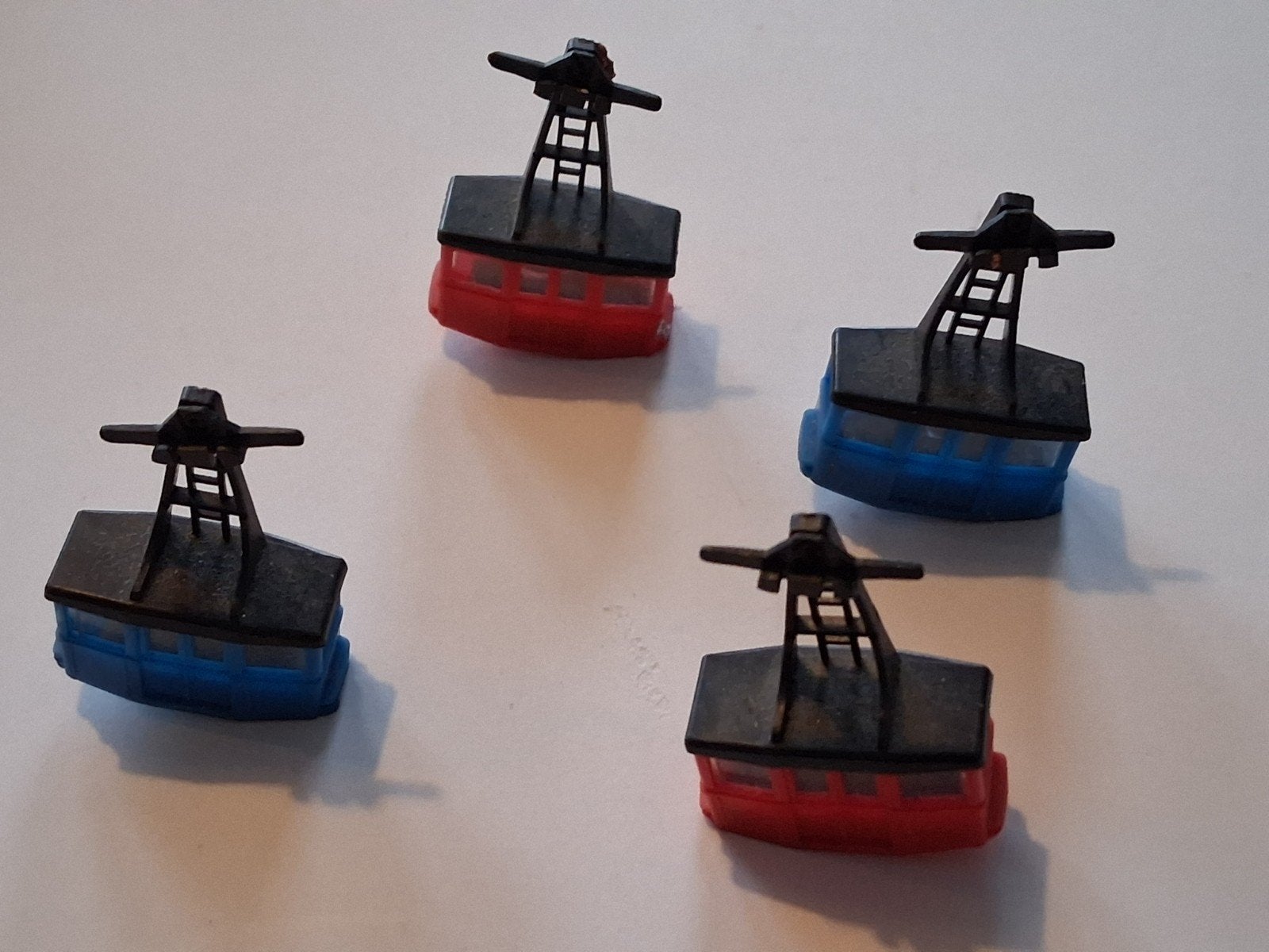 Set van 4 Brawa gondels voor kabelbaan, Overige merken, Gebruikt, Gelijkstroom, Wagon