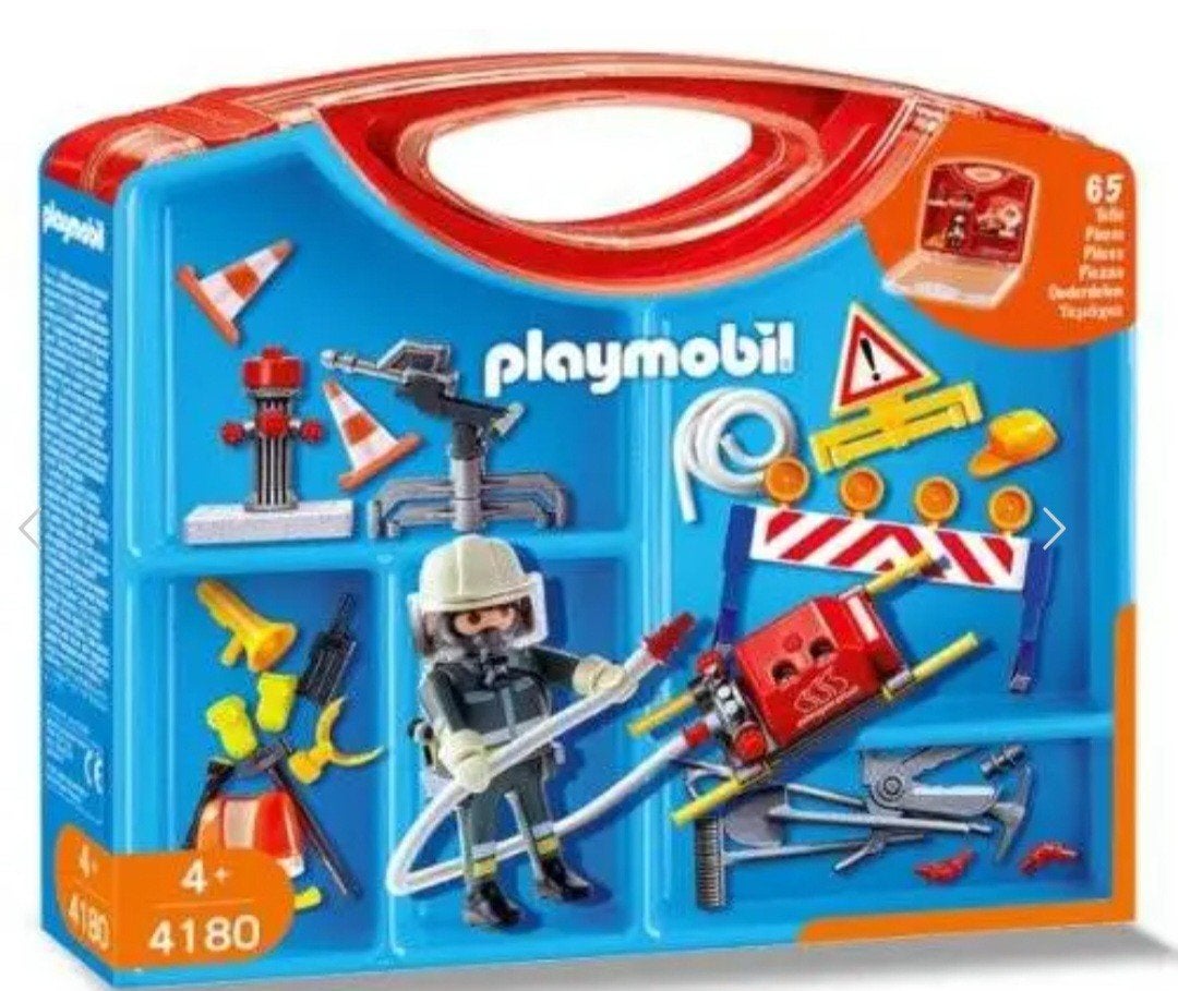 Playmobil 4180 Brandweer met koffer, Kinderen en Baby's, Speelgoed | Playmobil, Complete set, Overige typen, Ophalen of Verzenden