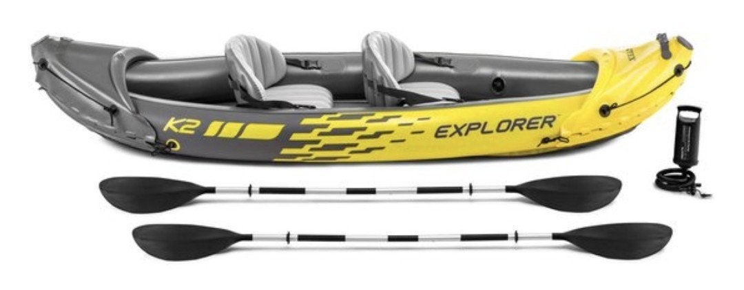 Yellow INTEX K2 inflatable kayak for 2 persons!!!, Ophalen, Zo goed als nieuw, 2-persoons
