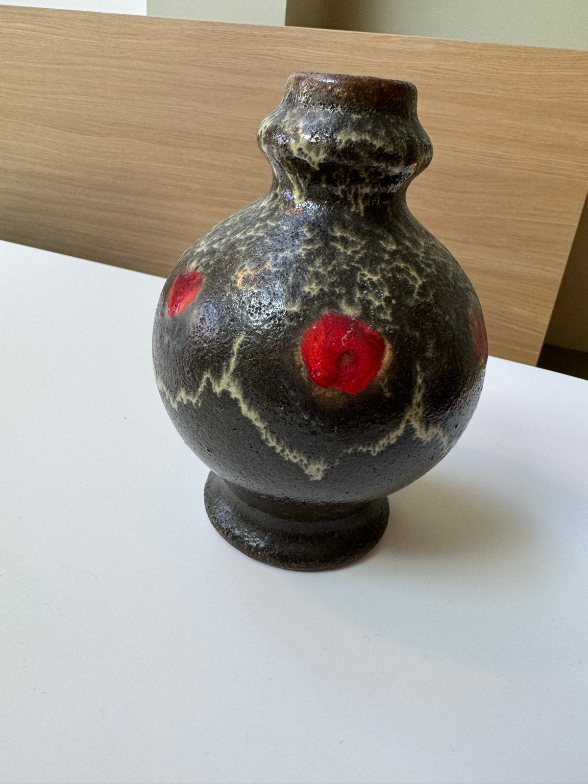 Vintage Fat Lava Vaas - West Germany Keramiek, Antiek en Kunst, Antiek | Vazen, Ophalen