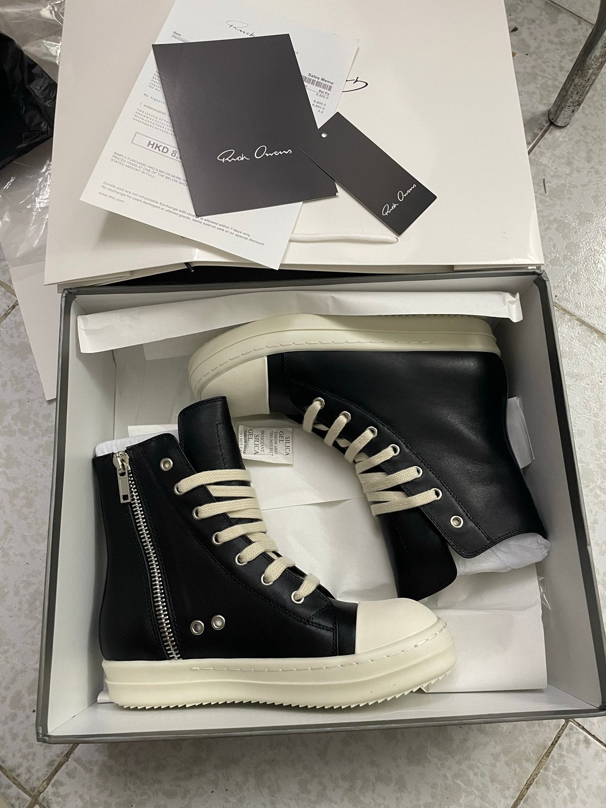Rick Owens Geobasket Sneakers - Maat 42/43, Verzenden, Nieuw, Zwart, Sneakers of Gympen
