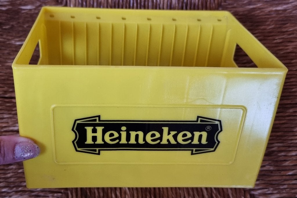 Heineken CD kratje - geel + Heineken logo - IZGST - 3 stuks, Ophalen of Verzenden, Zo goed als nieuw, Overige typen, Heineken