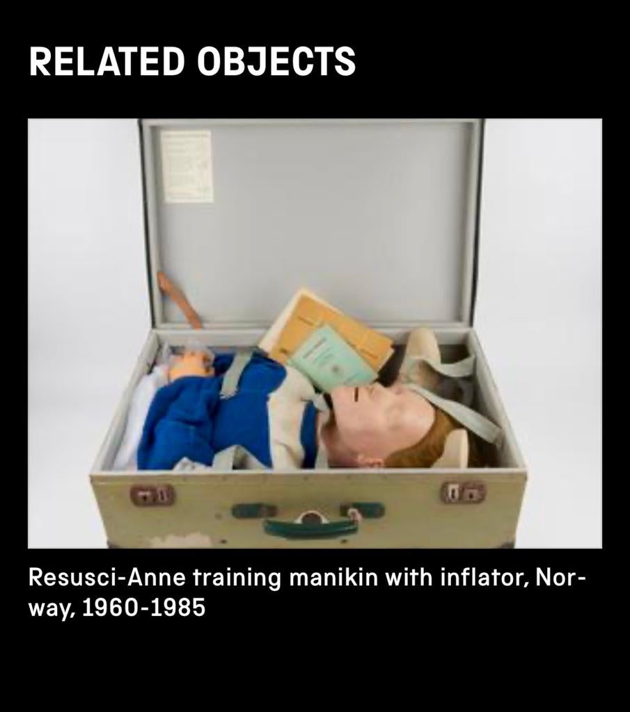 Vintage Resusci-Anne reanimatiepop in zeer goede staat., Ophalen of Verzenden