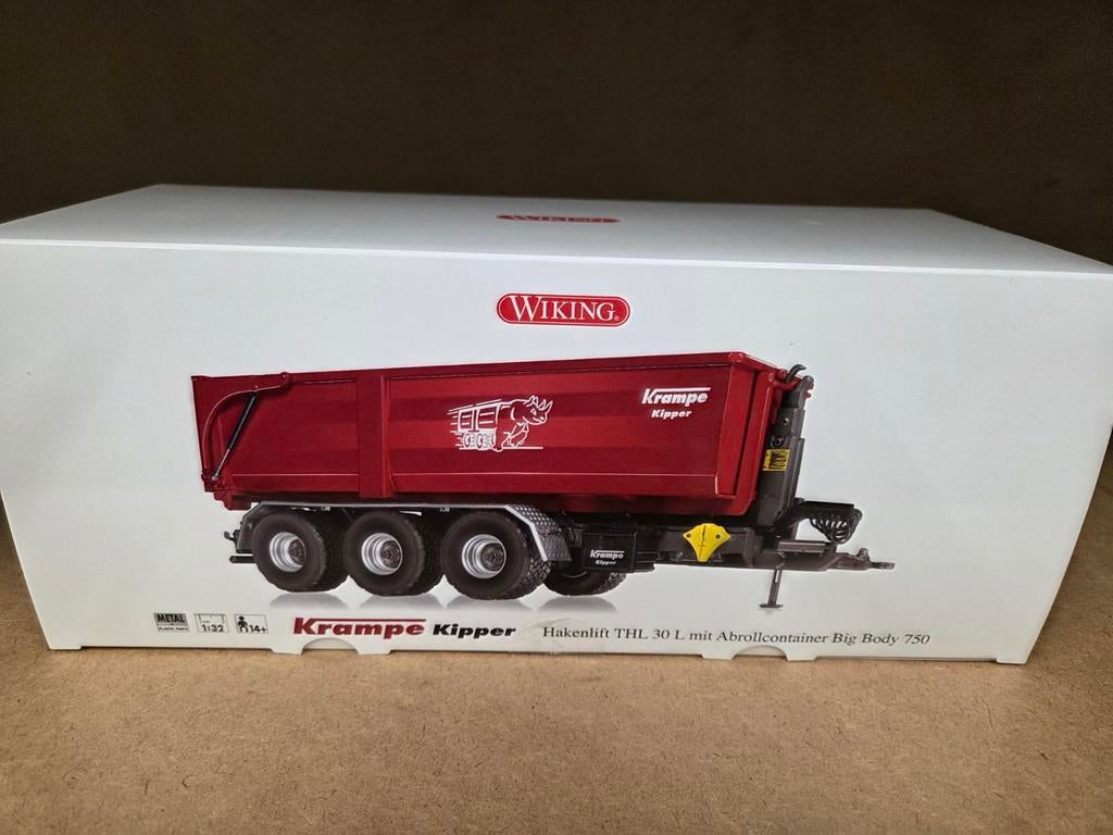 Wiking Krampe Kipper Hakenlift THL 30 L, Ophalen of Verzenden, Nieuw, Tractor of Landbouw, Overige merken