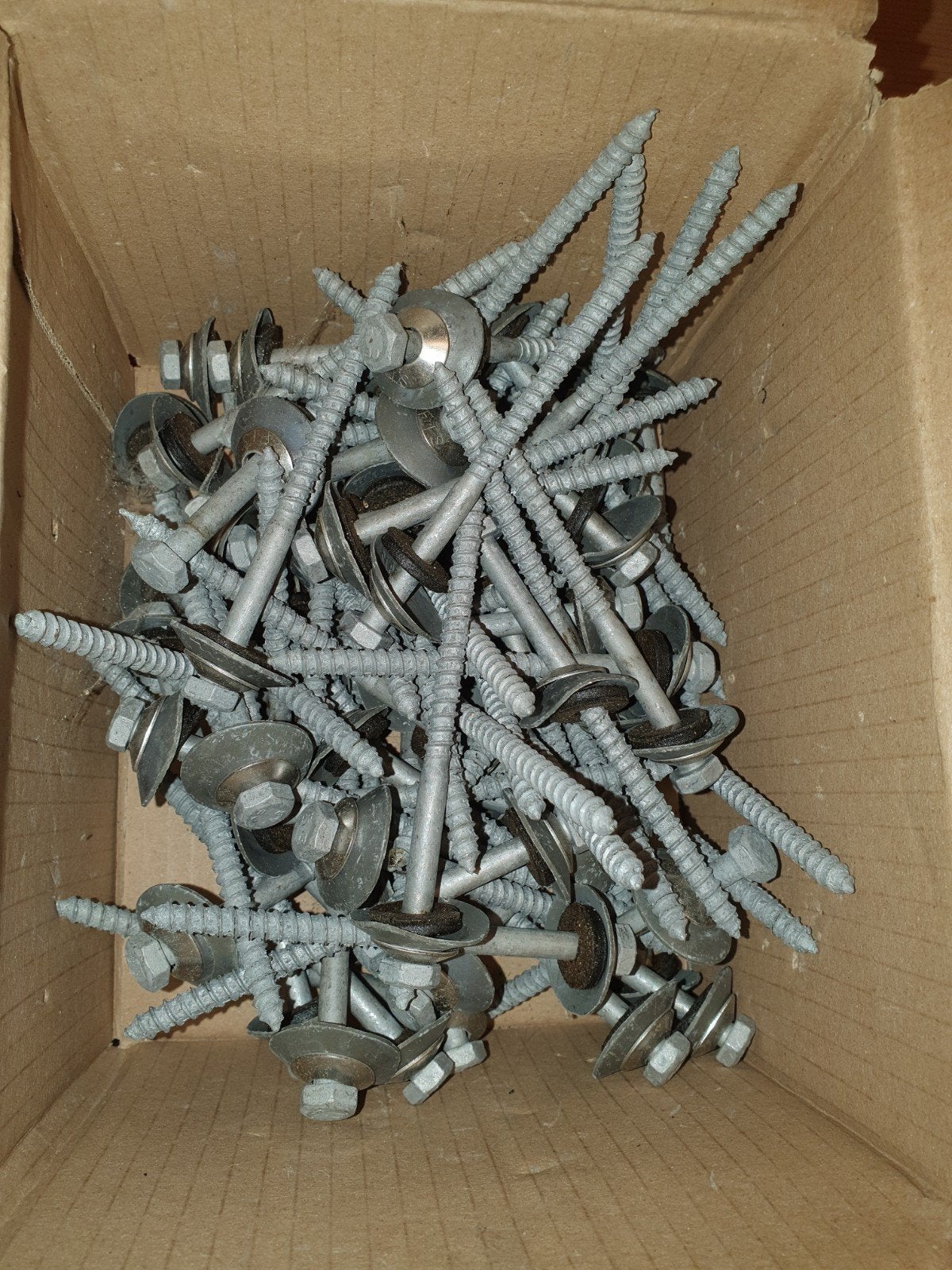 Golfplaatbouten 7x110 mm - Thermisch Verzinkt (100 stuks), Ophalen, Nieuw, 100 tot 250 mm, Bouten of Moeren