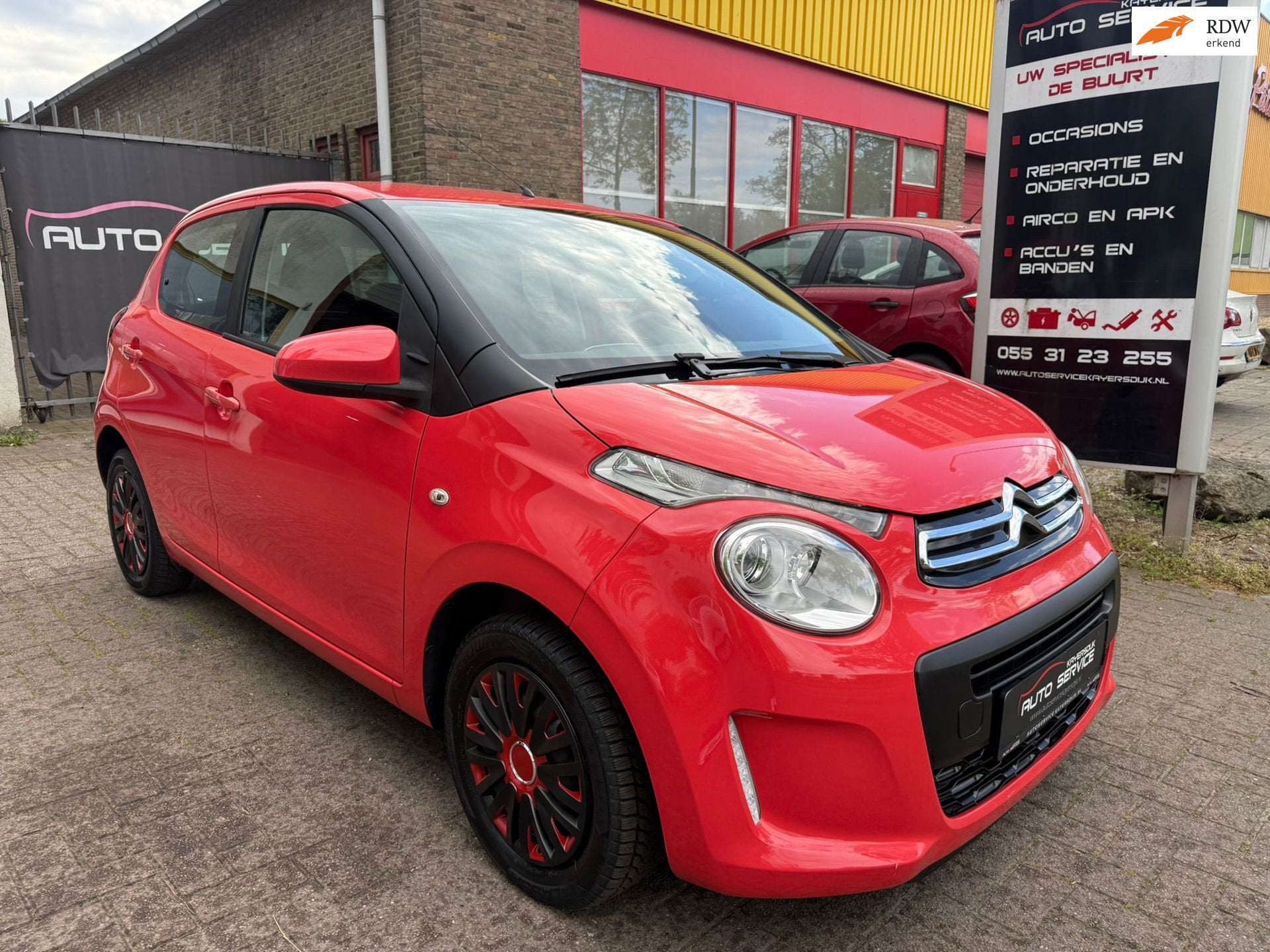 Citroen C1 1.0 e-VTi Airscape Feel Edition Weinig KM.!|Airco, Auto's, Voorwielaandrijving, Stof, Gebruikt, Zwart