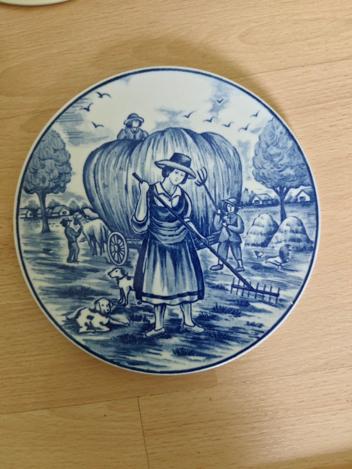 Delftsblauw wandbord - Zomer (Royal Delfts Blauw), Ophalen of Verzenden