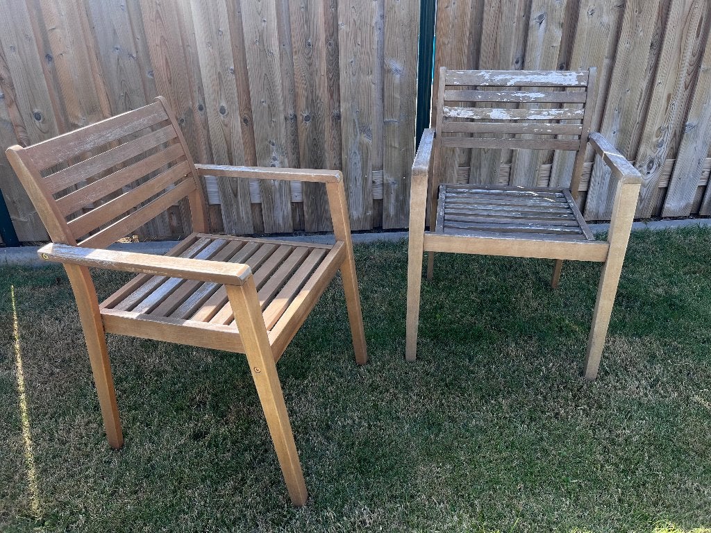 Tuinstoelen kave, Ophalen, Gebruikt, Hout, Stapelbaar
