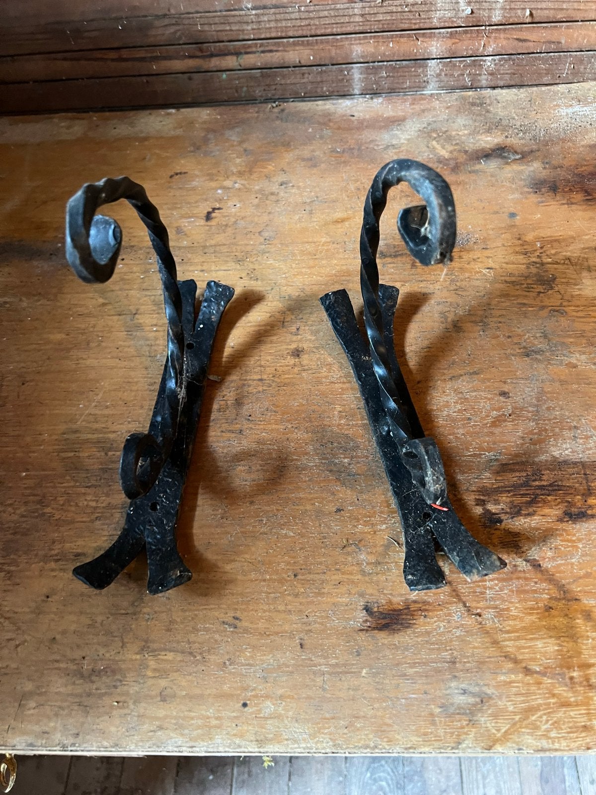 Set van 2 gietijzeren haken, Ophalen of Verzenden