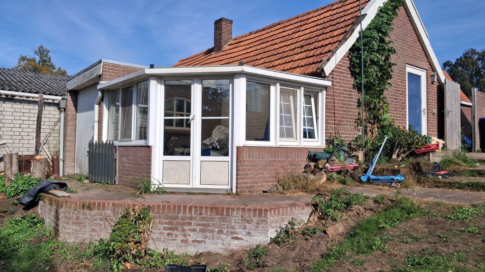 Serre met dubbelglas, 3.20m links, 2.80m rechts, Ophalen, Gebruikt, Overige typen, 160 cm of meer