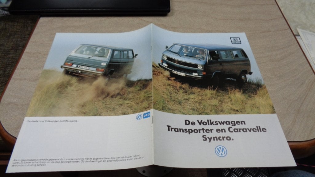Folder  VW  T3   TRANSPORTER & CARAVELLE  SYNCRO, Verzenden, Nieuw, Volkswagen