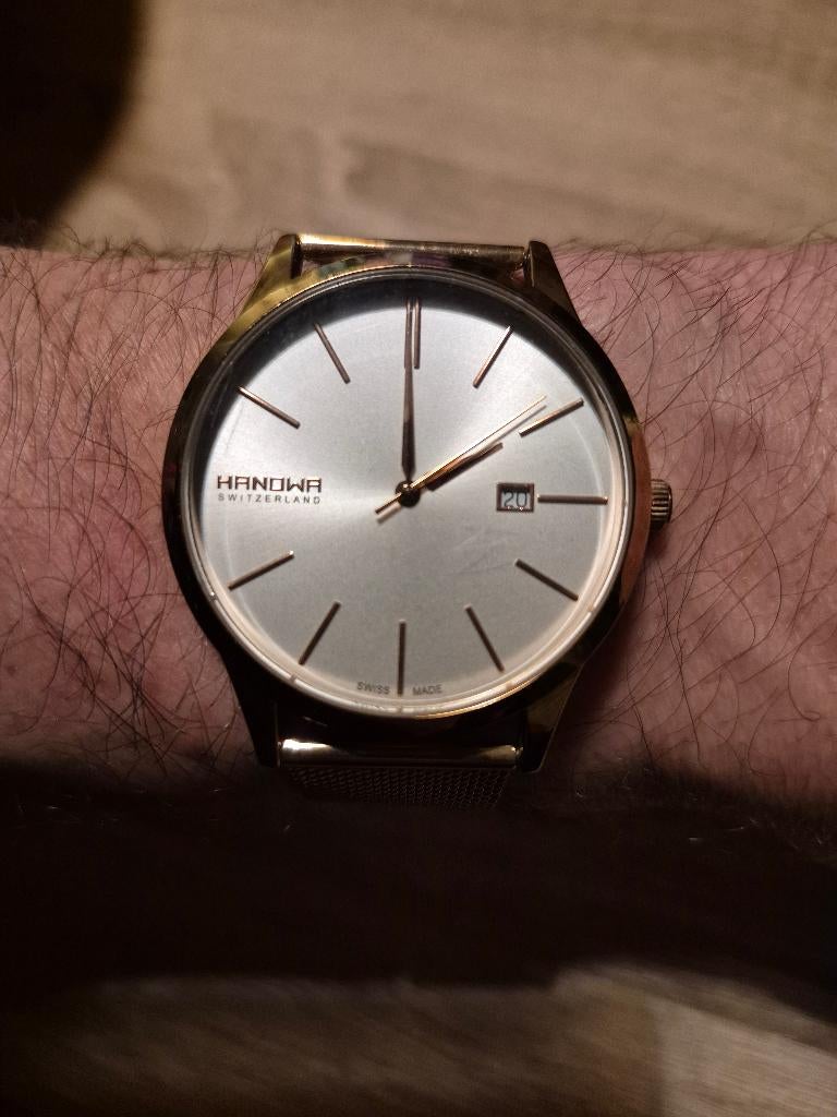 Hanowa, Sieraden, Tassen en Uiterlijk, Horloges | Heren, Overige merken, Staal, Gebruikt, Staal
