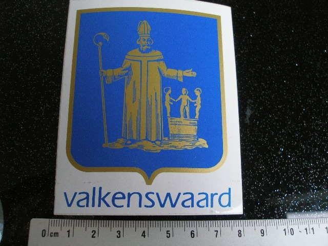 sticker plaats gemeente logo wapen embleem valkenswaard 9x, Verzenden, Zo goed als nieuw, Overige typen