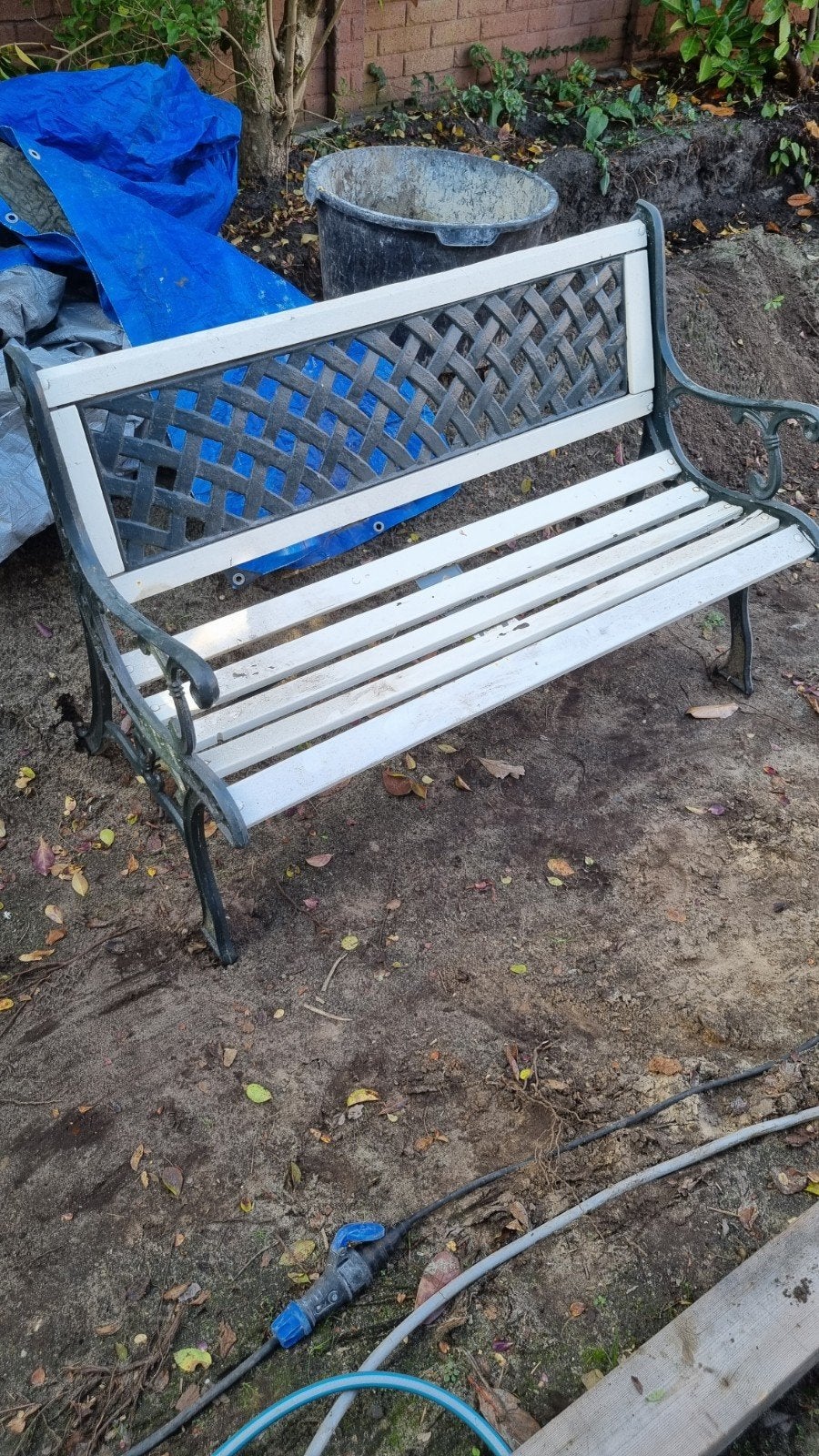 Gietijzeren tuinbank opknapper, Ophalen, Gebruikt, Metaal