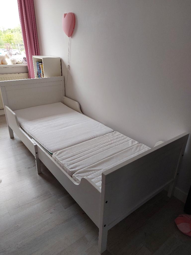Meegroeibed IKEA (incl. lattenbodem en matras), Gebruikt, 70 tot 85 cm, 180 cm of meer, Ophalen