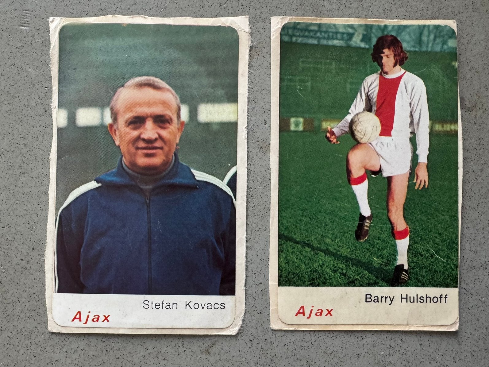 Barry Hulshoff (Ajax) Stefan Kovacs uit Voetballers 1972, Verzamelen, Verzenden, Zo goed als nieuw, F.C. Utrecht, Poster, Plaatje of Sticker