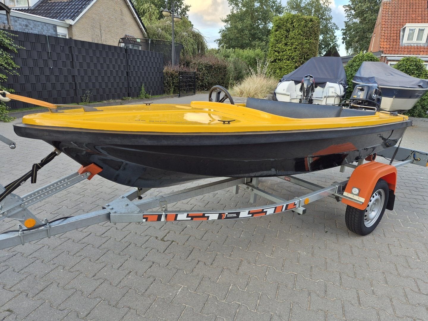 Speedbootje 350 met zgan 9.8pk 4-tact Tohatsu, Watersport en Boten, -, -, Zo goed als nieuw, Polyester