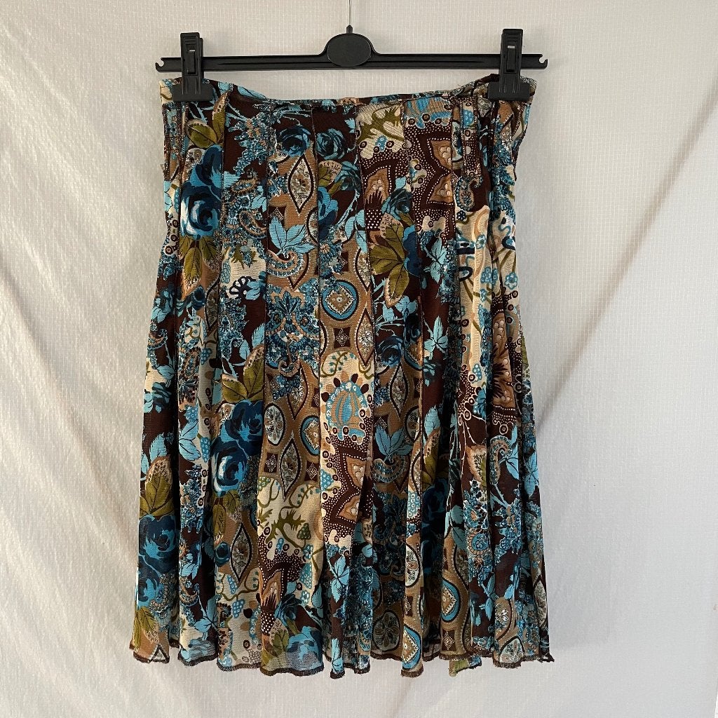 C&A zwierige rok, maat 38. Boho Paisley bloemenprint gevoerd, Kleding | Dames, Rokken, Maat 38/40 (M), Meerkleurig, Ophalen of Verzenden