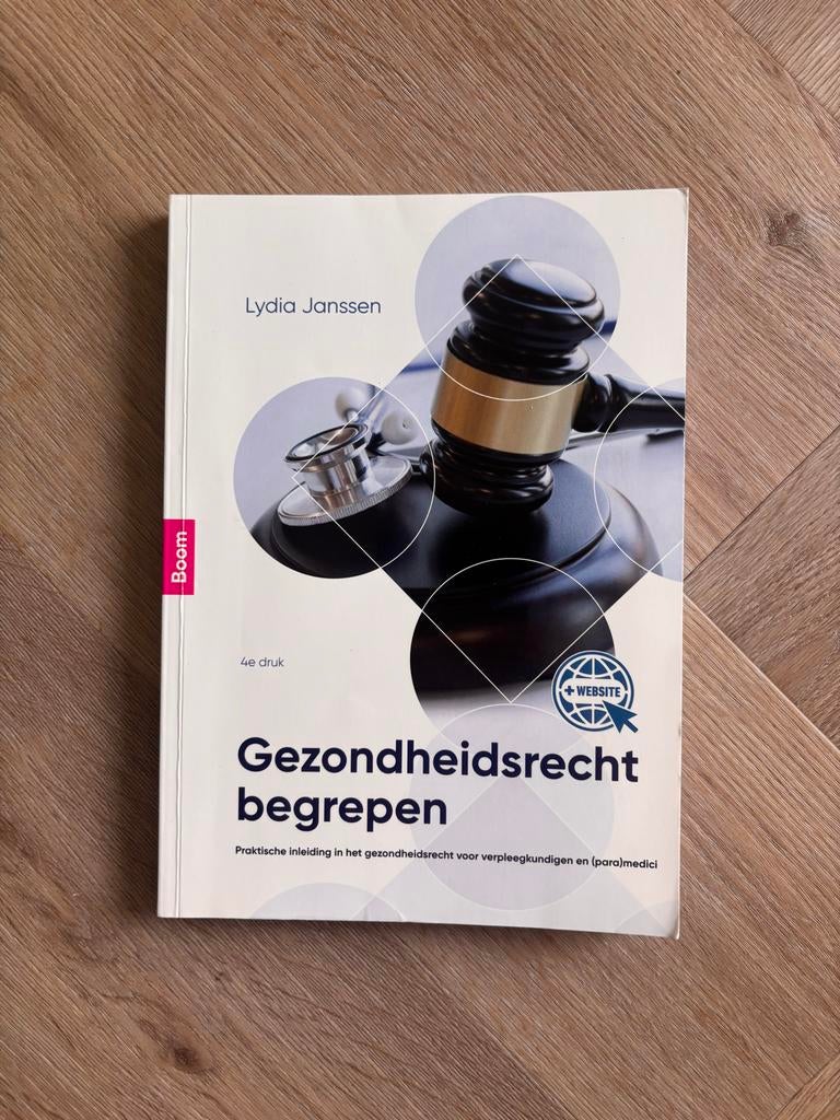 Gezondheidsrecht Begrepen - Lydia Janssen (4e druk), Ophalen of Verzenden, Gamma, Gelezen, HBO
